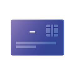 Isolated credit card vector design