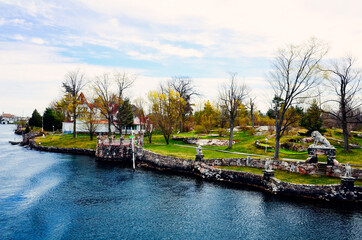 Fototapeta premium A small island in Saint Lawrence River