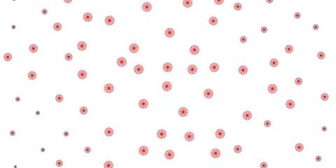 Light Red vector natural backdrop with flowers.