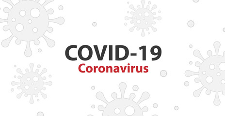 Covid-19 Coronavirus concept outbreak influenza background.Pandemic medical health risk concept with disease cell is dangerous vector design