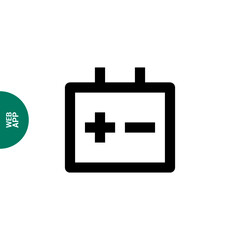 Fototapeta premium accumulator isolated minimal icon. battery line vector icon for websites and mobile minimalistic flat design.