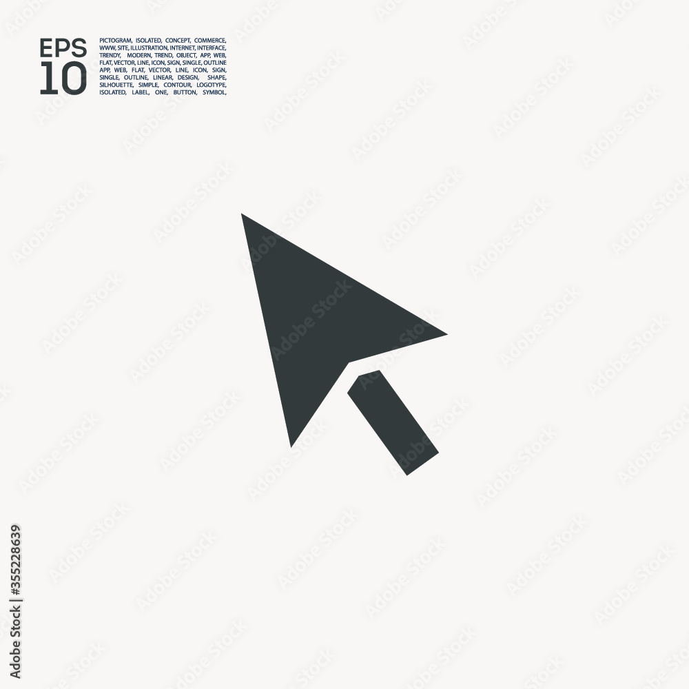 Poster cursor symbol line vector icon