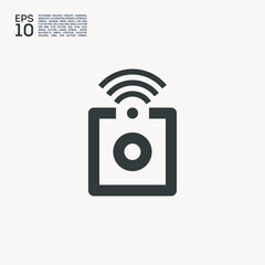 Remote control game line vector icon