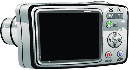 Digital camera rear view