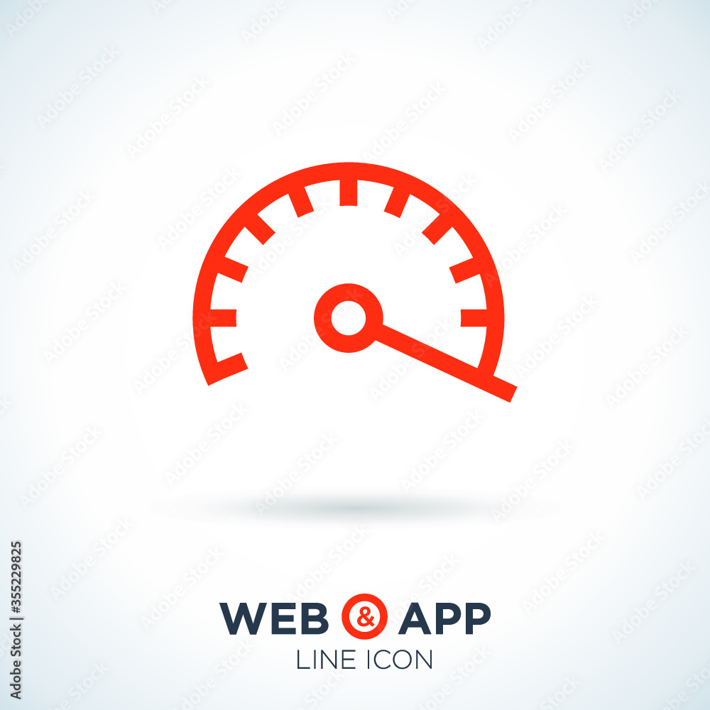 Poster speed isolated minimal icon. power line vector icon for websites and mobile minimalistic flat design