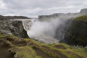 View of Iceland's largest waterfall
