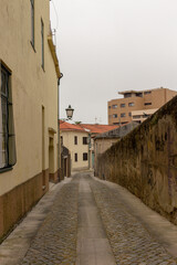 Fototapeta na wymiar Old street in Vila do Conde, Portugal.