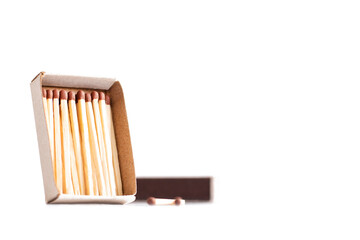 boxes of matches on an isolated background