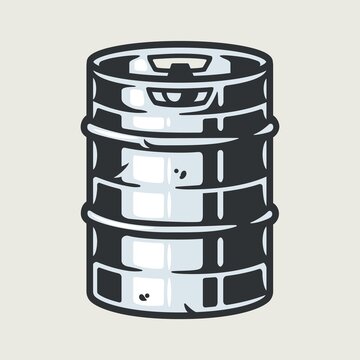Metal craft beer keg for bar and festival