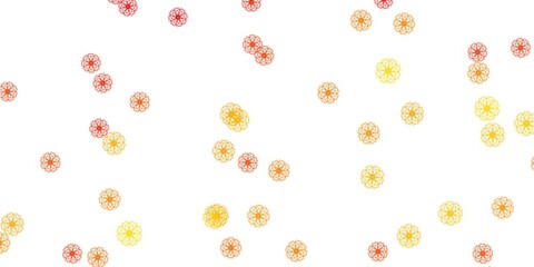 Light Orange vector natural layout with flowers.