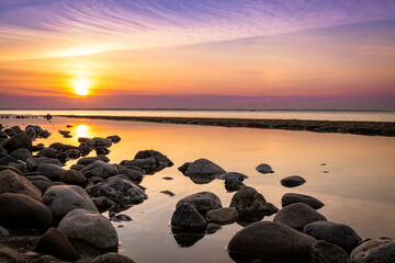 Sonnenuntergang am Ostsee Strand