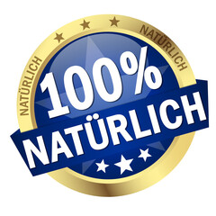 Button with Banner 100% natürlich (in german)