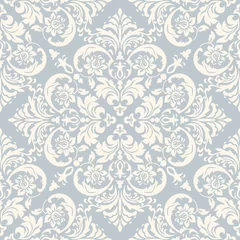Fototapete Orient vector classic white pattern. Seamless abstract background with repeating elements. Orient background © psk55