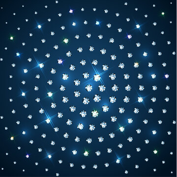 Diamond sparkling beads jewellery background - eps10