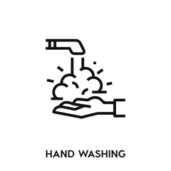 hand washing icon vector. hand washing sign symbol 