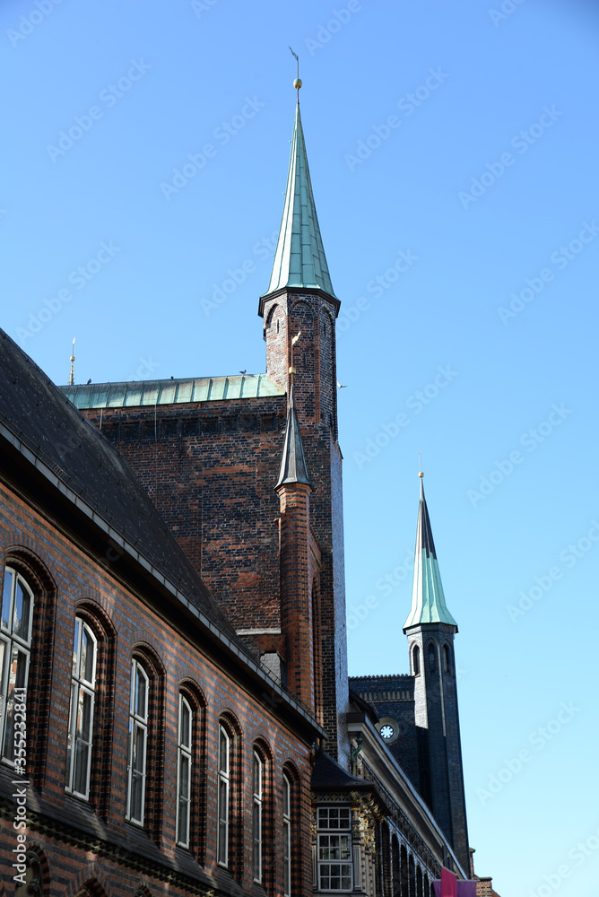 Sticker Tuerme am Rathaus in Luebeck