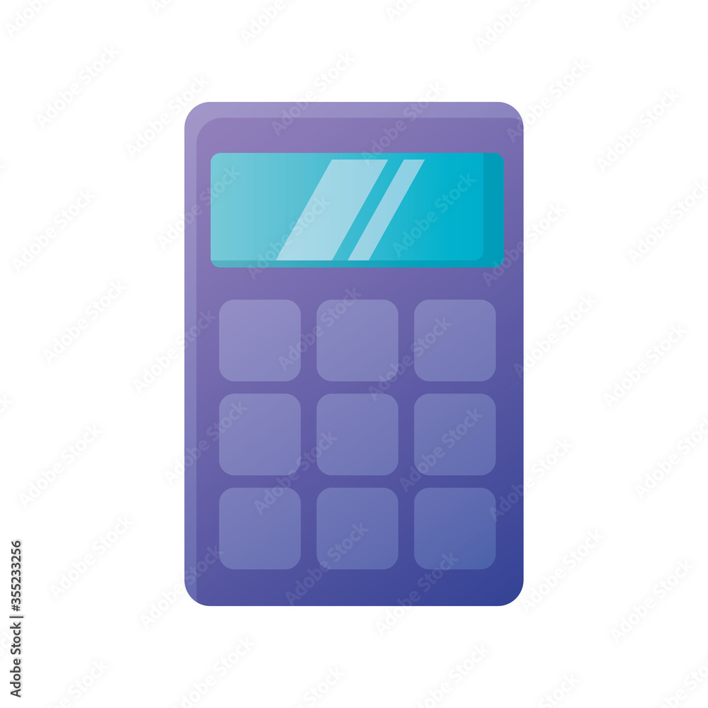 Poster isolated calculator tool vector design