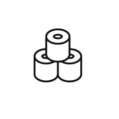 toilet papers icon vector. toilet papers sign symbol 