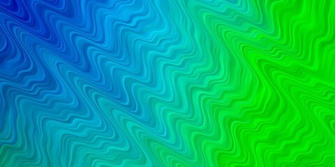 Light Blue, Green vector backdrop with circular arc. Abstract gradient illustration with wry lines. Pattern for commercials, ads.