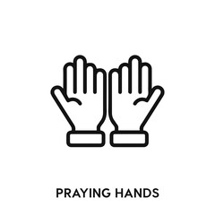 praying hands icon vector. praying hands and prayer icon vector symbol illustration. Modern simple vector icon for your design. praying hands and prayer icon vector	