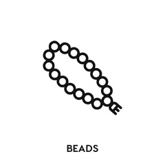 beads icon vector. beads sign symbol 