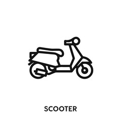 scooter icon vector. scooter sign symbol 