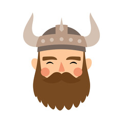 Vikings logo, childish scandinavian vector background, kids apparel, fabric, textile, nursery vector illustration