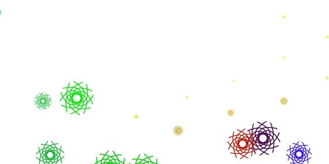 Light Multicolor vector template with abstract forms.