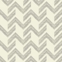 Deurstickers 3D Naadloos abstract hand getrokken patroon. Chevronpatroon in doodle op textuurachtergrond kan worden gebruikt voor keramische tegels, behang, linoleum, textiel, inpakpapier, webpagina-achtergrond. Vector