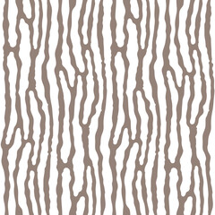 Vector seamless pattern of wood texture. Organic stripes shape create natural structure. Bio form from lines for backdrops design. Modern background for business style, fabric, stationery. - obrazy, fototapety, plakaty