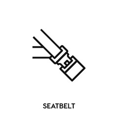 seatbelt icon vector. seatbelt sign symbol 