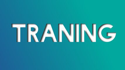  traning typography banner on colorful squares