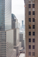 Fototapeta na wymiar Skyscrapers in downtown Manhattan 
