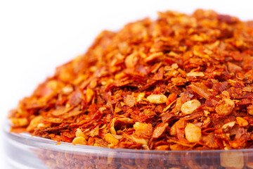 De Arbol Chilli Flakes in white natural spice