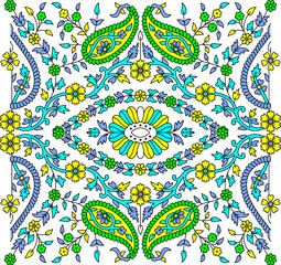 seamless vector paisley pattern background