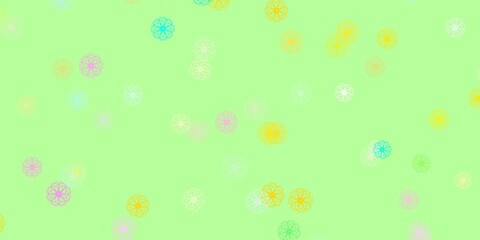 Light Purple, Pink vector doodle template with flowers.