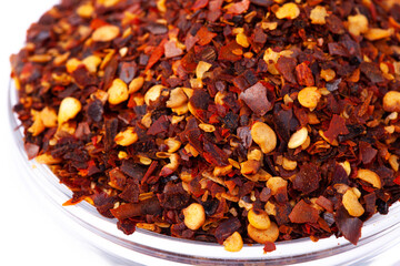 Guajillo Chilli Flakes in white natural spice