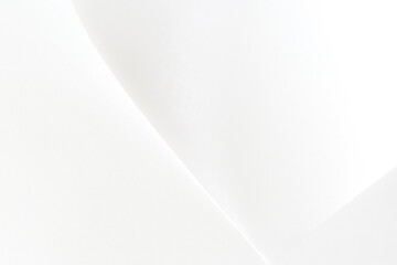 Abstract white background of curved wave shape line on white