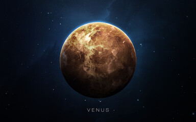 Venus - High resolution 3D images presents planets of the solar system. This image elements furnished by NASA. - 355237809