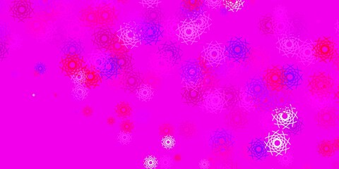 Light Purple, Pink vector texture with memphis shapes.