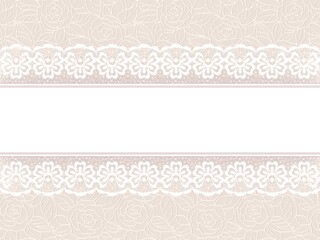 Template frame design for lace greeting card