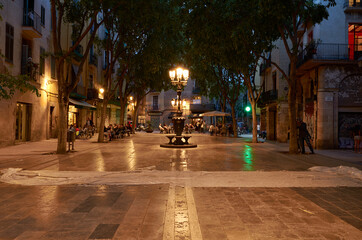 Fototapeta na wymiar Square of Barcelona in Born neigborhood