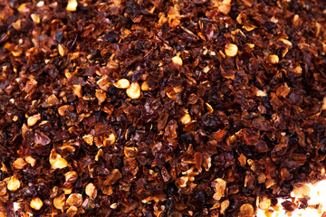 Habanero chilli Flakes in white natural spice