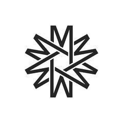 letter m mandala logo