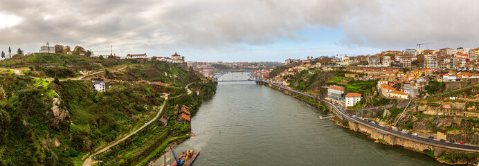 Douro River And Green Steep