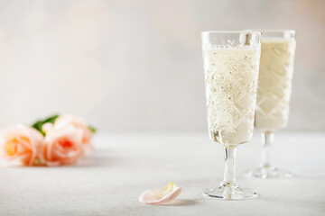 Glasses of  champagne