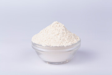 dry garlic powder in white natural spice