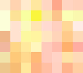 Asymmetrical art beautiful bright colourful  background in square shapes. Yellows orange peach mostly warm colours used. Summer ambiance in the square patterns. Wallpaper, brochure, decor designs