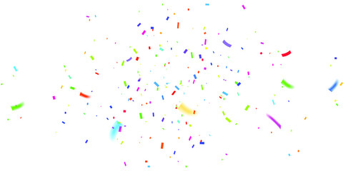 colorful confetti on white