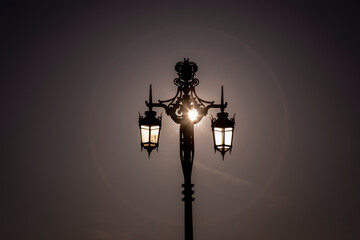 Obraz premium Brighton lamp post at sunset